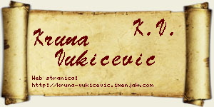 Kruna Vukičević vizit kartica